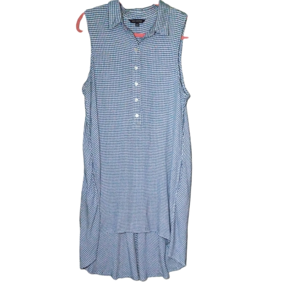 2 necklaces and Max Edition sleeveless high low shirt dress size large